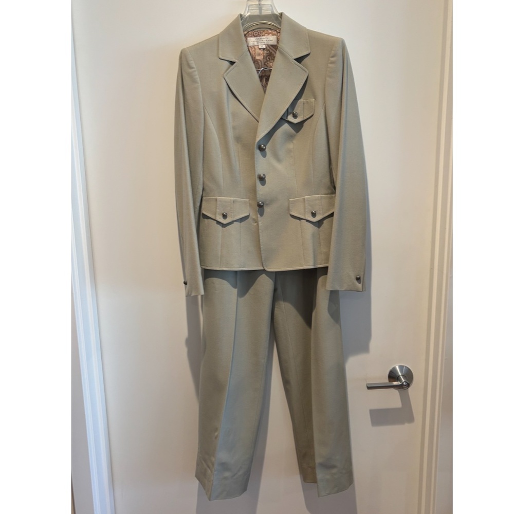 Tahari by Arthur S. Levine Green Two-Piece Suit